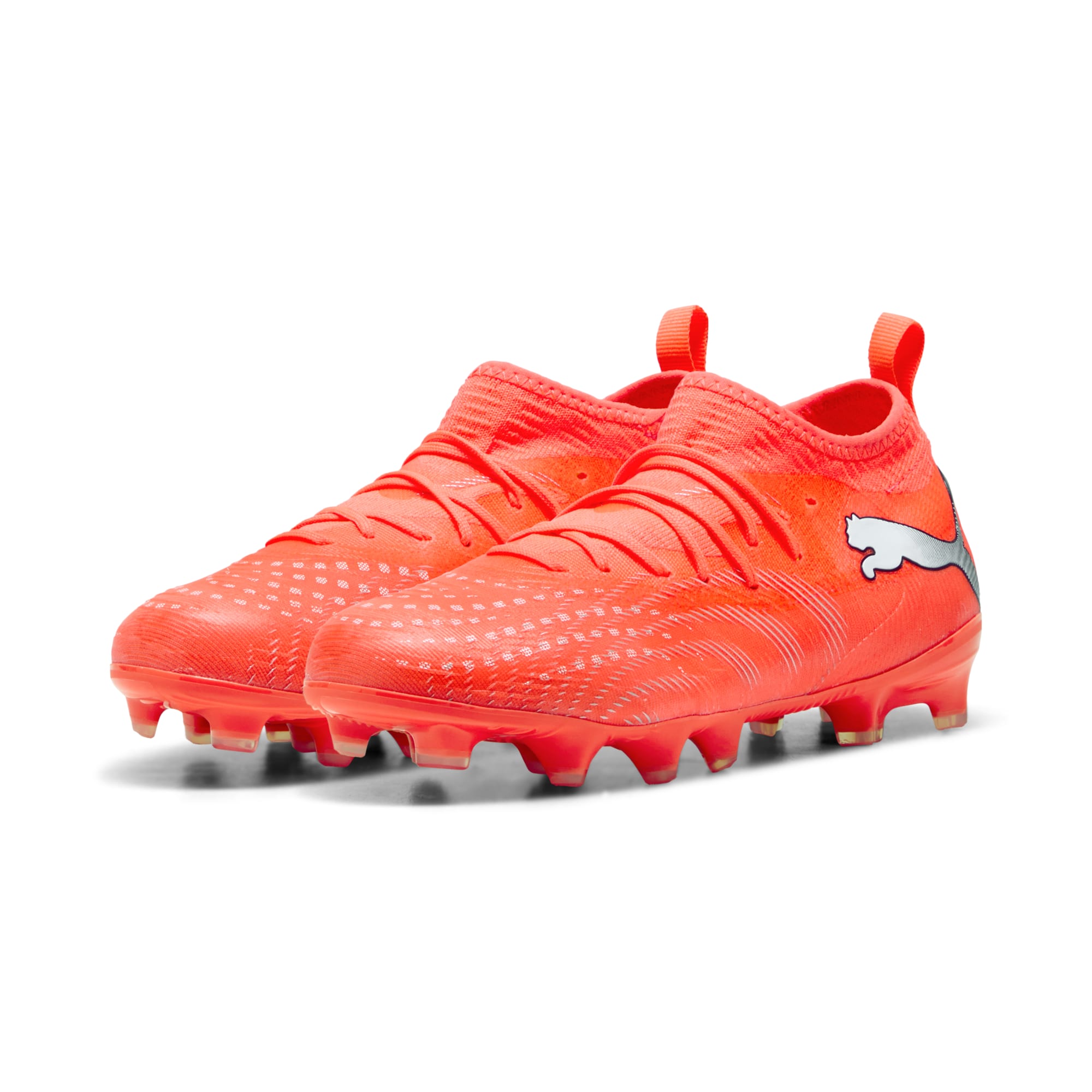 4 Colores, FUTURE 9 MATCH FG/AG Football Shoes Youth – Glowing Red-PUMA White-PUMA Black-PUMA Silver – vista 2