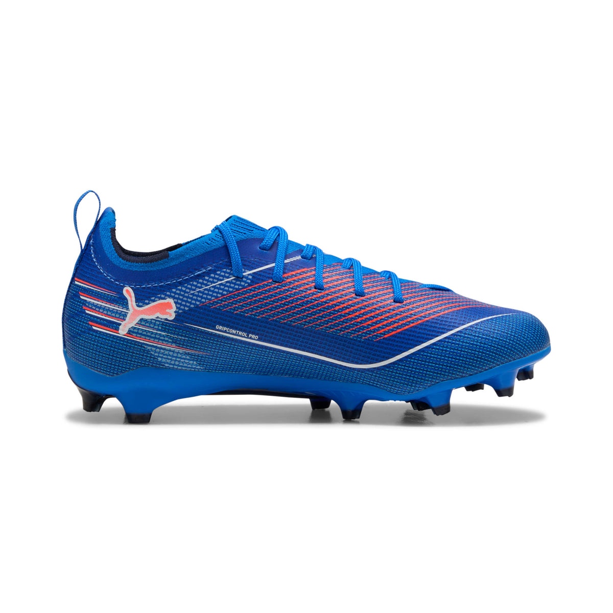 2 Colores, Tacos de futbol juveniles ULTRA 6 PRO FG/AG Jr – Ultra Blue-PUMA White-Glowing Red – vista 5