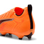 2 Colores, Tacos de futbol juveniles ULTRA 6 PRO FG/AG Jr – Heat Fire-PUMA Black-Glowing Red – vista 3