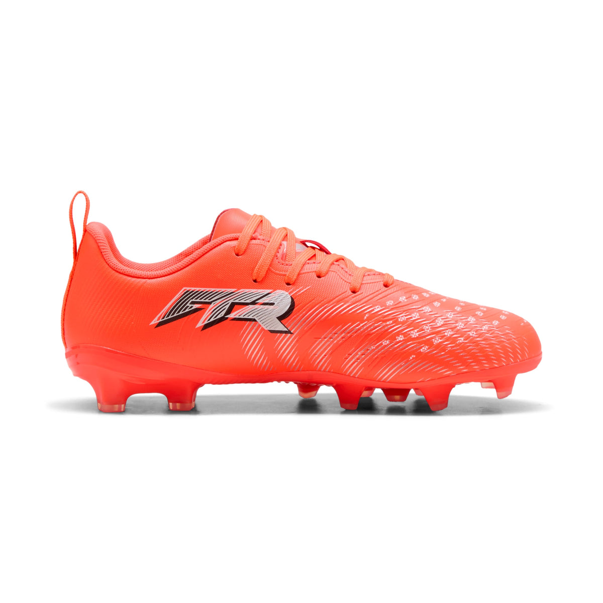 4 Colores, Tacos de fútbol FUTURE 9 PLAY FG/AG juvenil – Glowing Red-PUMA White-PUMA Black-PUMA Silver – vista 5