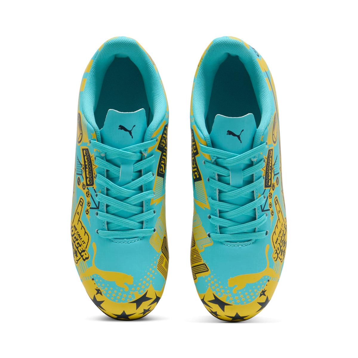 9 Colores, Tacos de futbol juveniles ULTRA CP LEGACY FG/AG – Team Aqua-Yellow Blaze-Moonscape – vista 8
