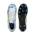 9 Colores, Tacos de futbol juveniles ULTRA CP LEGACY FG/AG – PUMA White-Lake Blue-Yellow Alert – vista 4