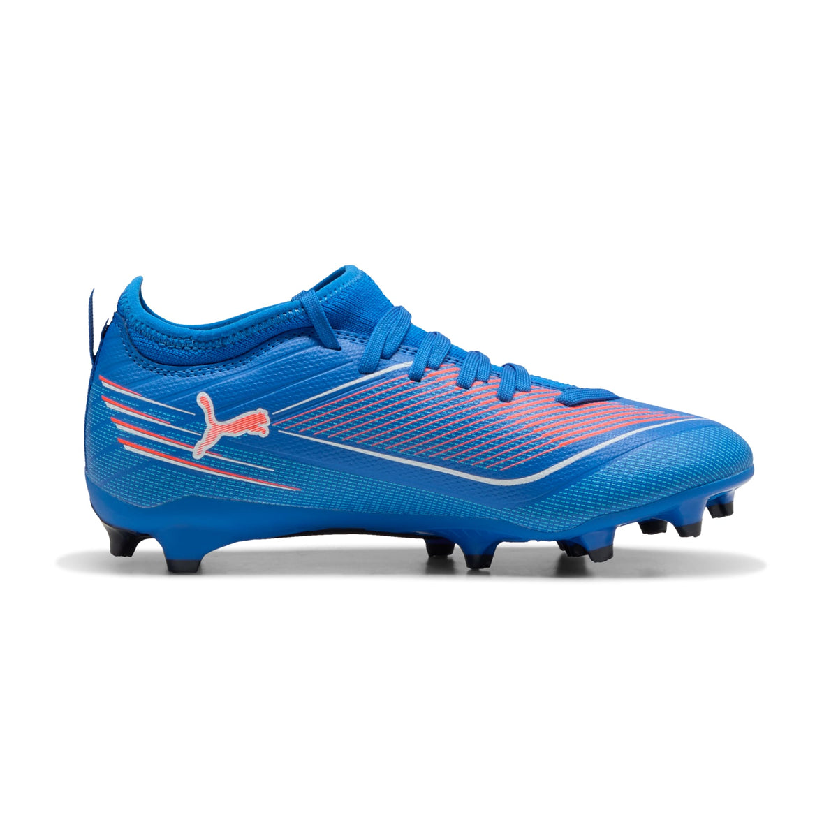 3 Colores, Tacos de futbol juveniles ULTRA 6 MATCH FG/AG – Ultra Blue-PUMA White-Glowing Red – vista 5