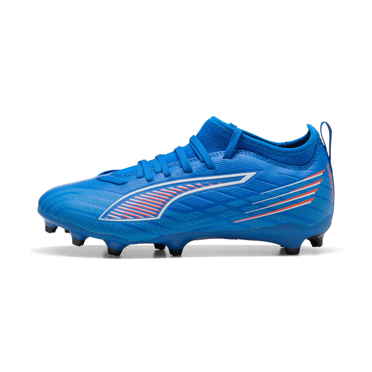 3 Colores, Tacos de futbol juveniles ULTRA 6 MATCH FG/AG – Ultra Blue-PUMA White-Glowing Red – vista 1
