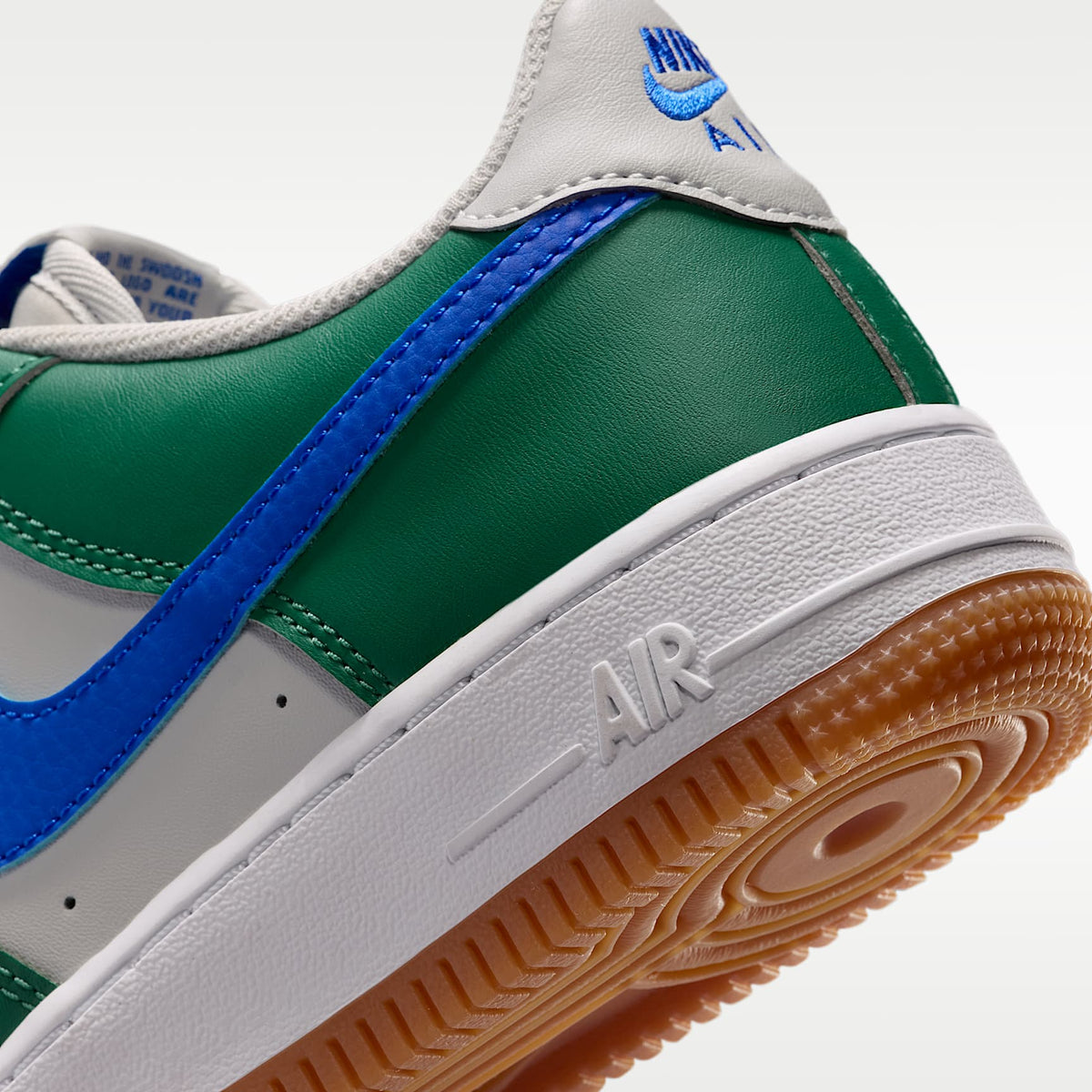 Nike Air Force 1 – Gris niebla/Aura perenne/Blanco/Azul carrera – vista 8