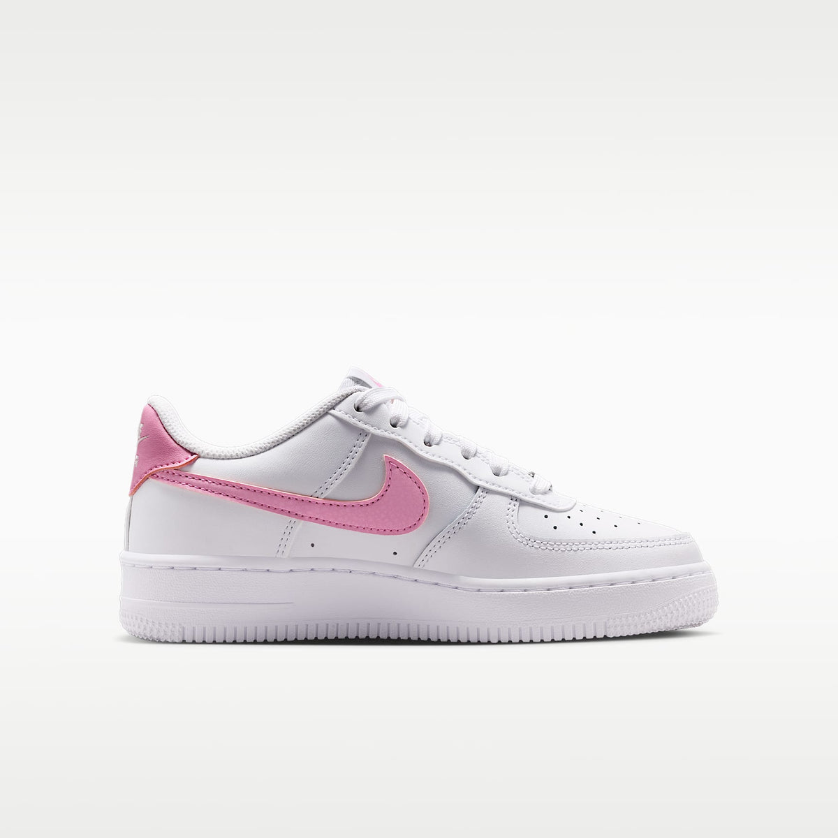 Nike Air Force 1 – Blanco/Blanco/Rosa amanecer – vista 3
