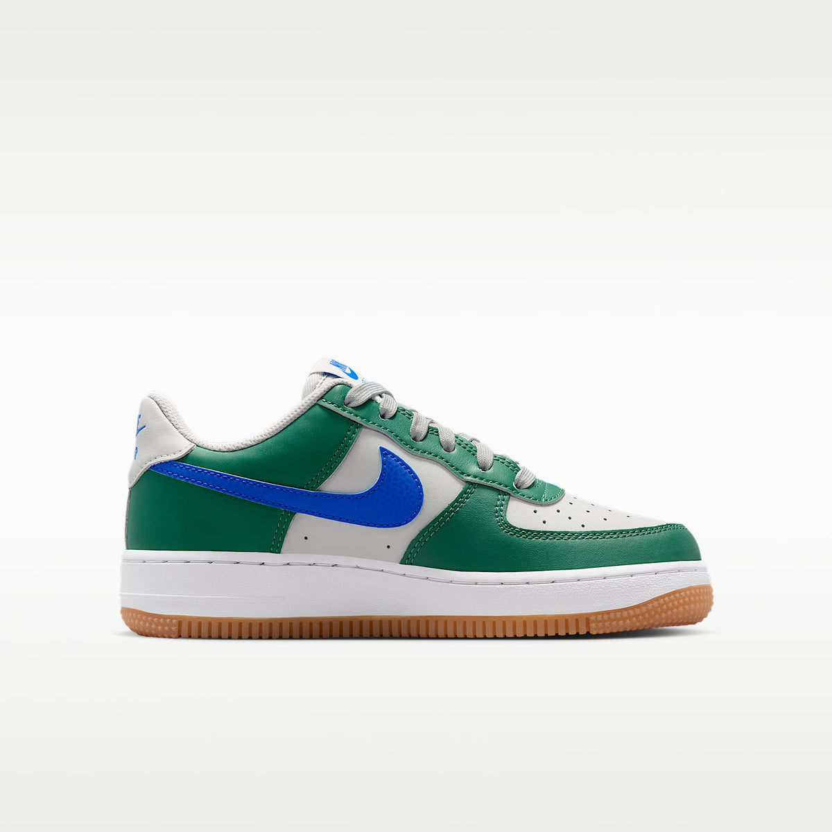 Nike Air Force 1 – Gris niebla/Aura perenne/Blanco/Azul carrera – vista 3