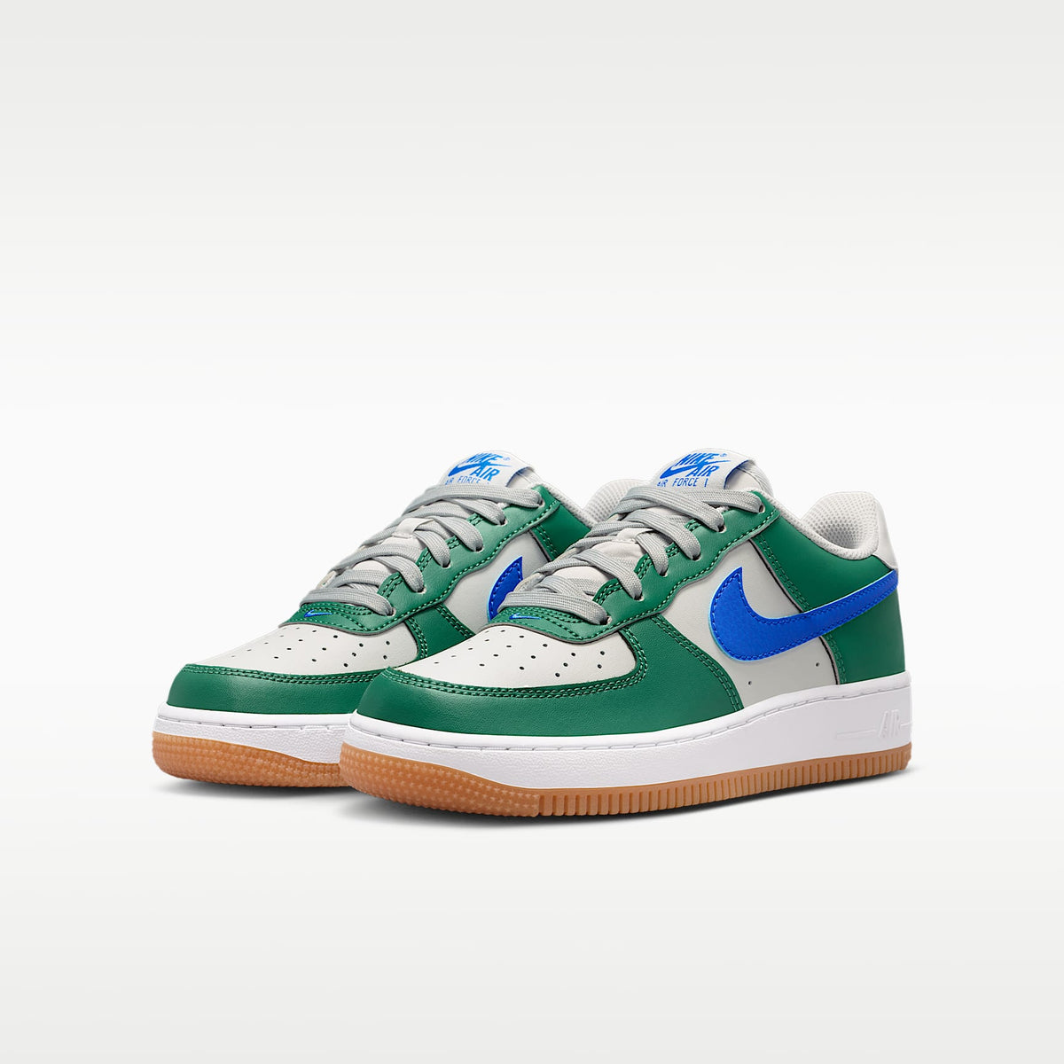 Nike Air Force 1 – Gris niebla/Aura perenne/Blanco/Azul carrera – vista 5