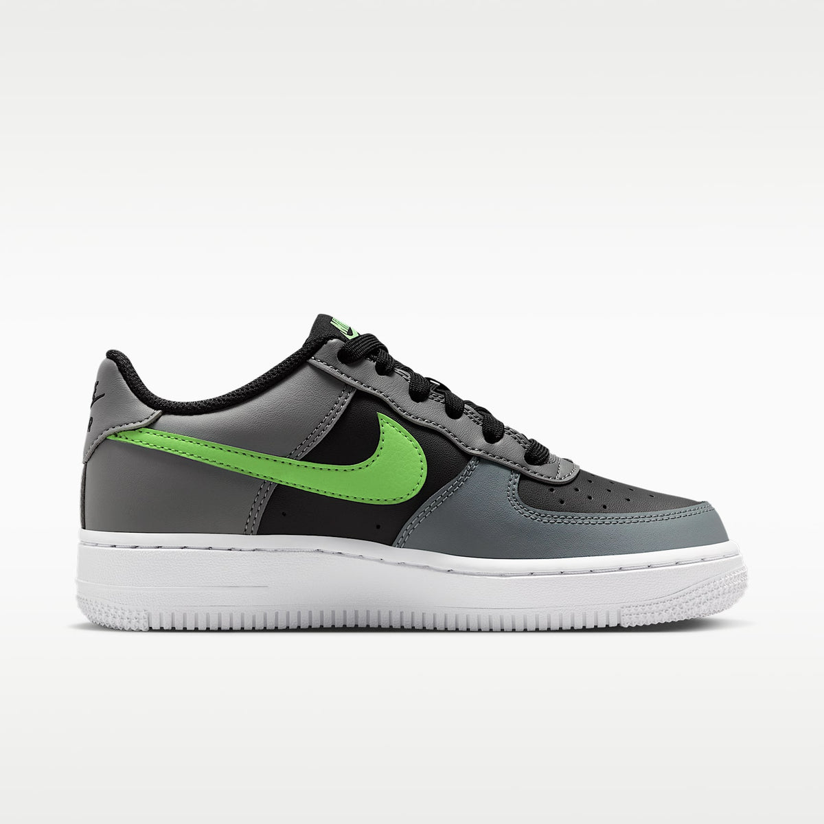 Nike Air Force 1 – Negro/Gris humo/Blanco/Avalancha lima – vista 3