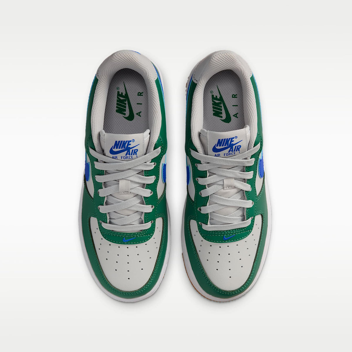 Nike Air Force 1 – Gris niebla/Aura perenne/Blanco/Azul carrera – vista 4