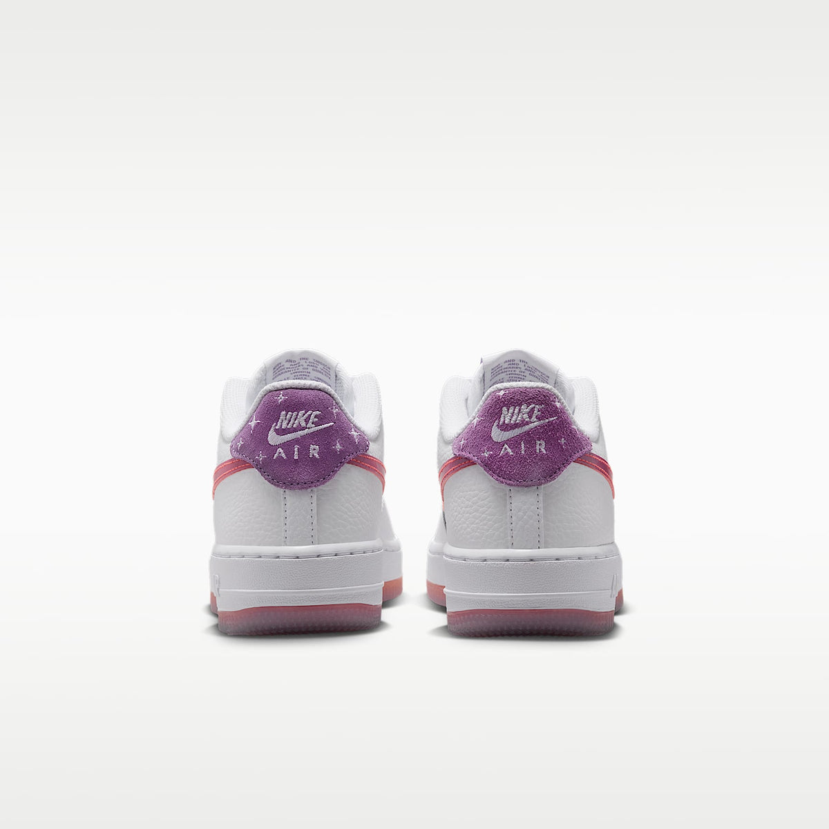 Nike Air Force 1 – Blanco/Naranja césped/Violeta brillante – vista 6