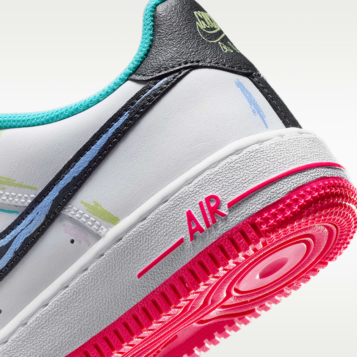 Nike Air Force 1 – Blanco/Hiperrosa/Cactus empolvado/Antracita – vista 8