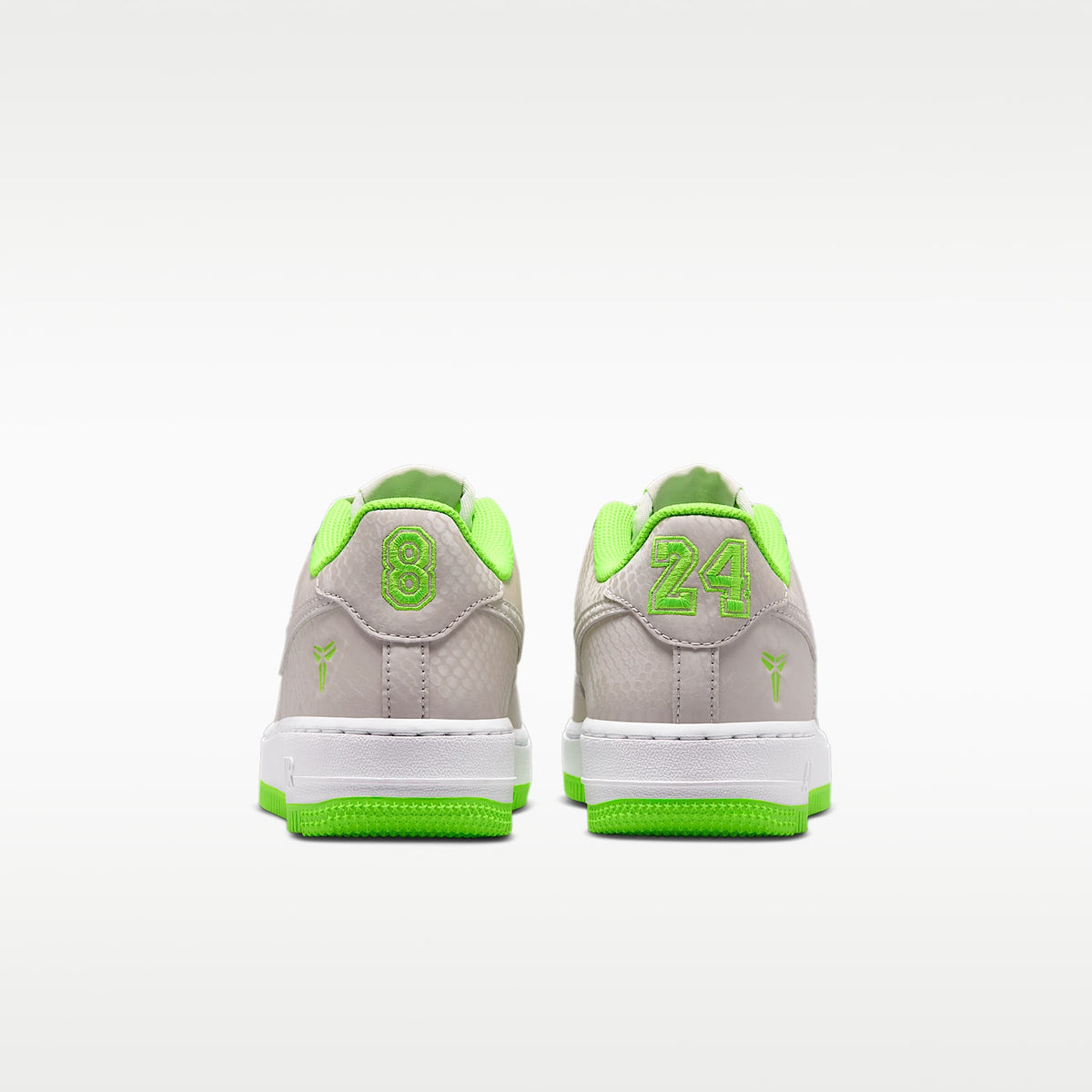 Nike Air Force 1 Low – Gris vasto/Blanco/Verde eléctrico – vista 6