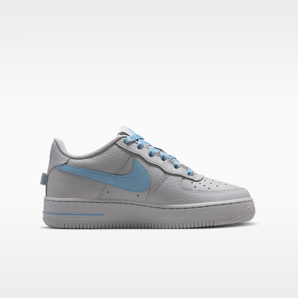 Nike Air Force 1 Low – Gris lobo/Azul de trabajo – vista 3