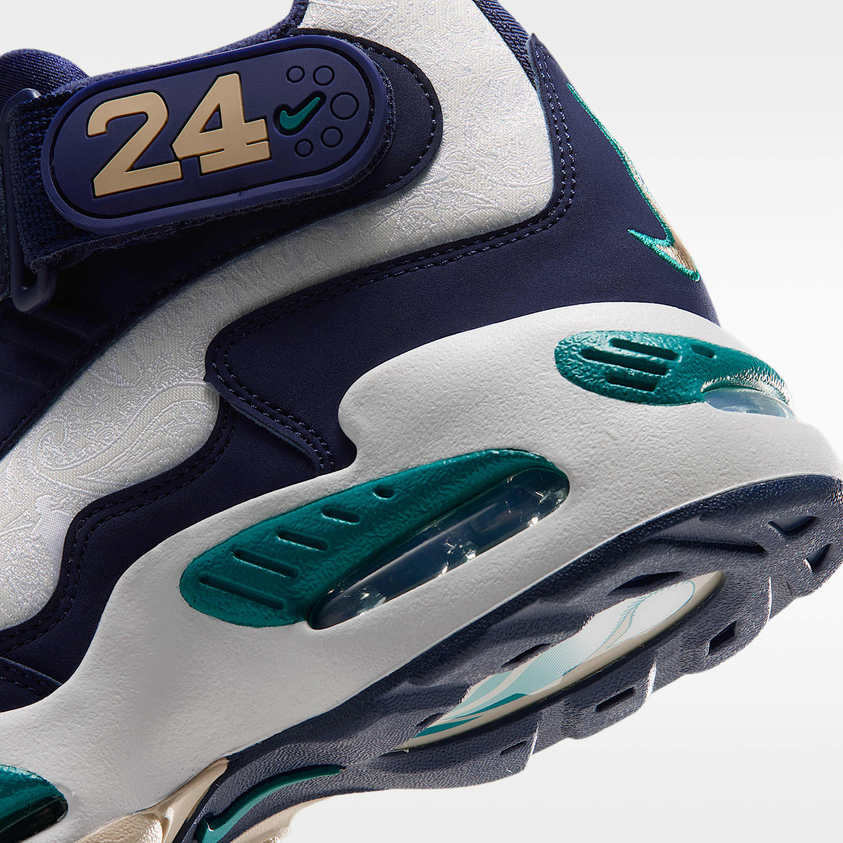 Nike Air Griffey Max 1 – Azul marino medianoche/Agua fresca/Blanco cumbre/Oro team – vista 8