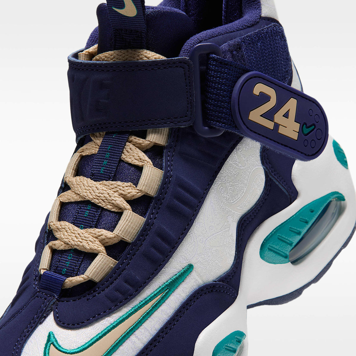 Nike Air Griffey Max 1 – Azul marino medianoche/Agua fresca/Blanco cumbre/Oro team – vista 7