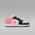 Air Jordan 1 Low – Negro/Blanco/Rosa mirada – vista 3