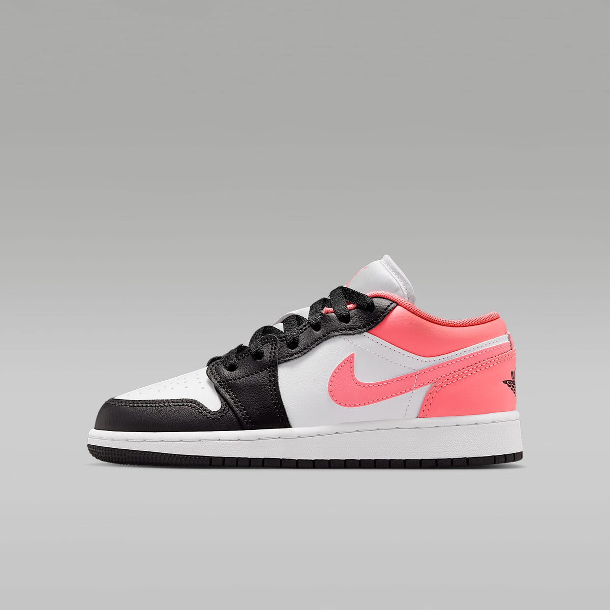 Air Jordan 1 Low – Negro/Blanco/Rosa mirada – vista 1