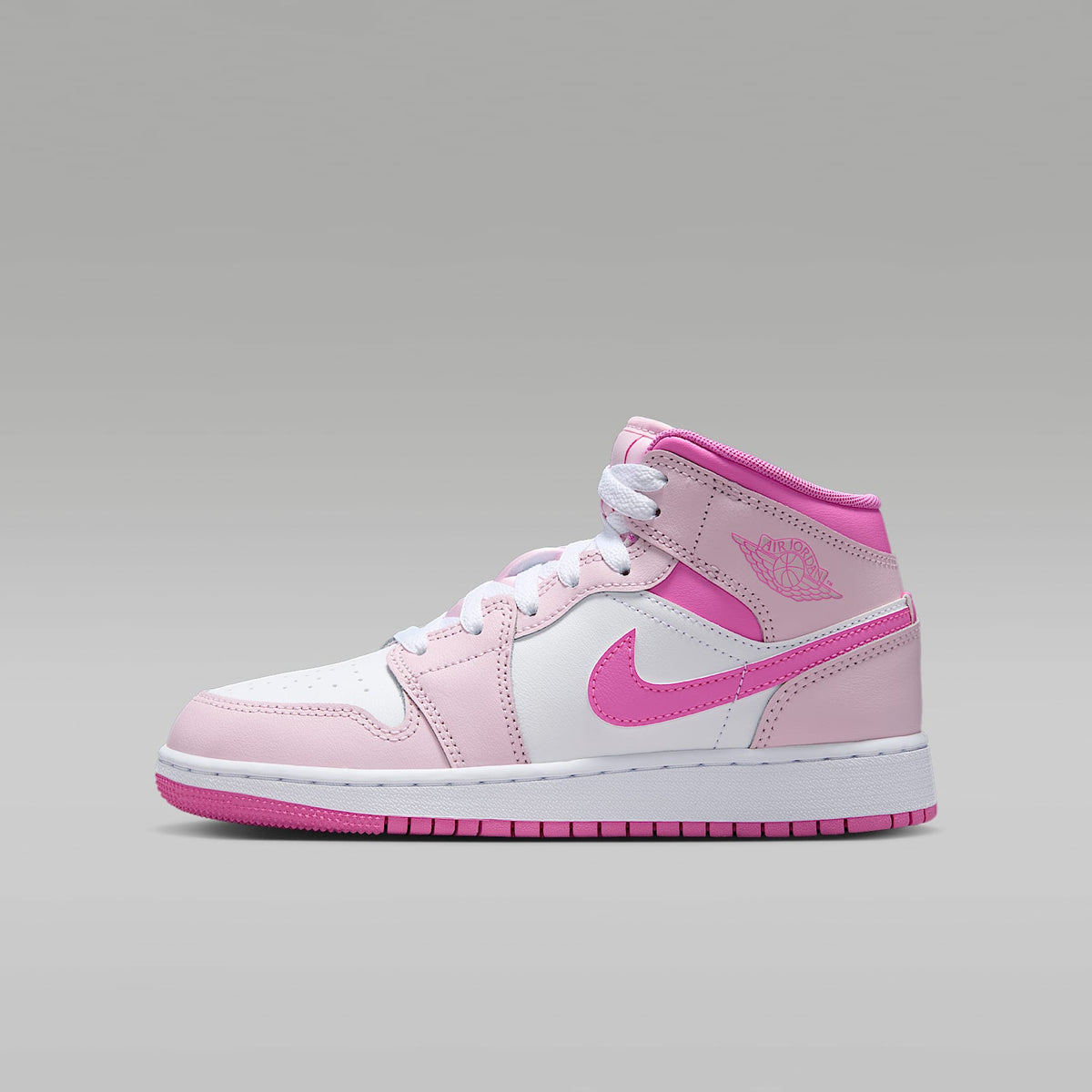 Air Jordan 1 Mid – Espuma rosa/Rosa china/Blanco/Espuma rosa – vista 1