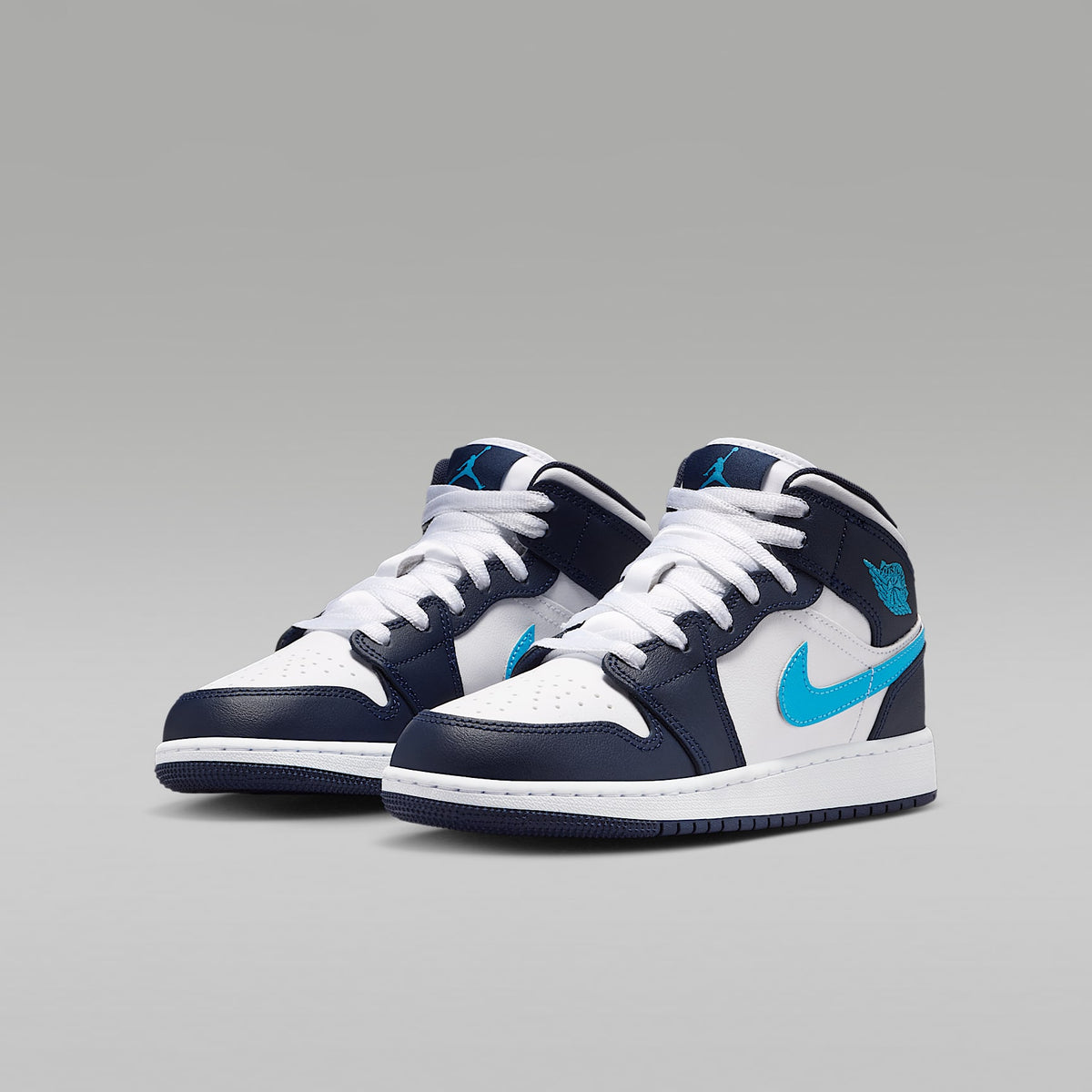 Air Jordan 1 Mid – Obsidiana/Blanco/Azul celeste oscuro – vista 5