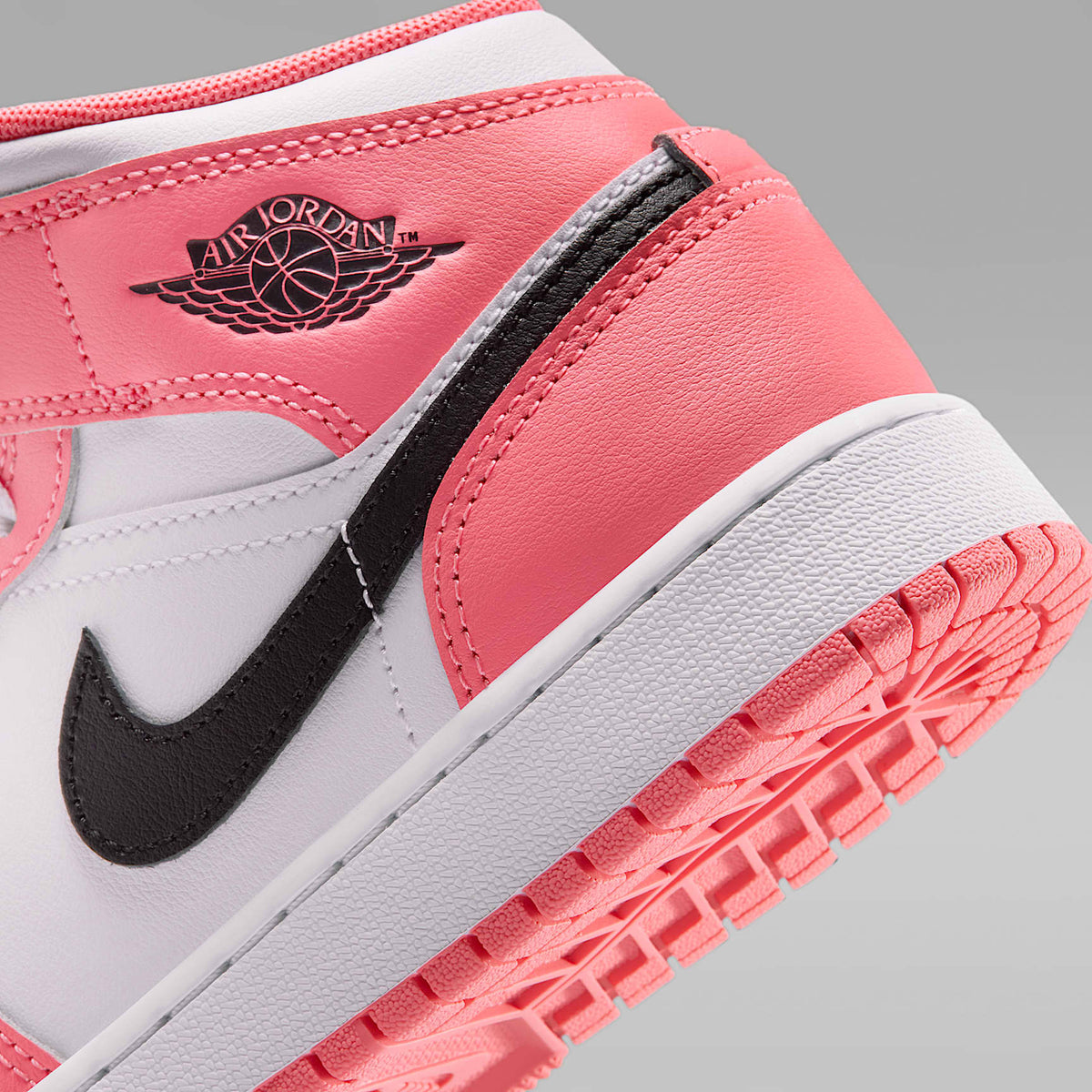 Air Jordan 1 Mid – Rosa mirada/Blanco/Negro – vista 8
