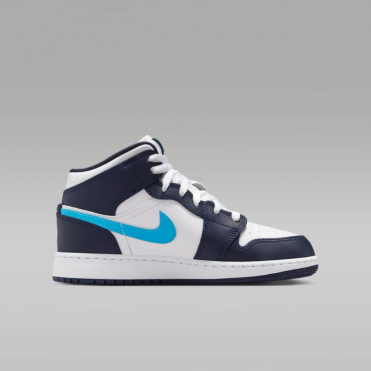 Air Jordan 1 Mid – Obsidiana/Blanco/Azul celeste oscuro – vista 3