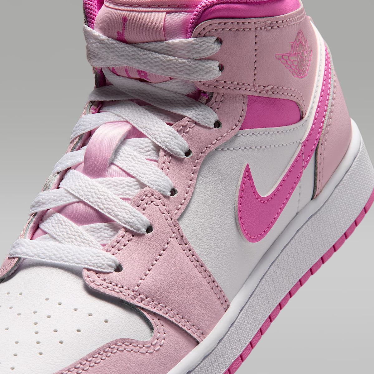 Air Jordan 1 Mid – Espuma rosa/Rosa china/Blanco/Espuma rosa – vista 7