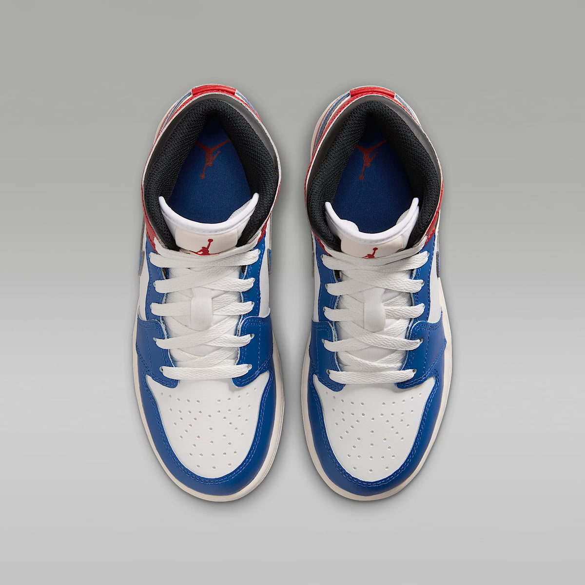 Air Jordan 1 Mid – Azul genuino/Rojo universitario/Negro/Blanco cumbre – vista 4