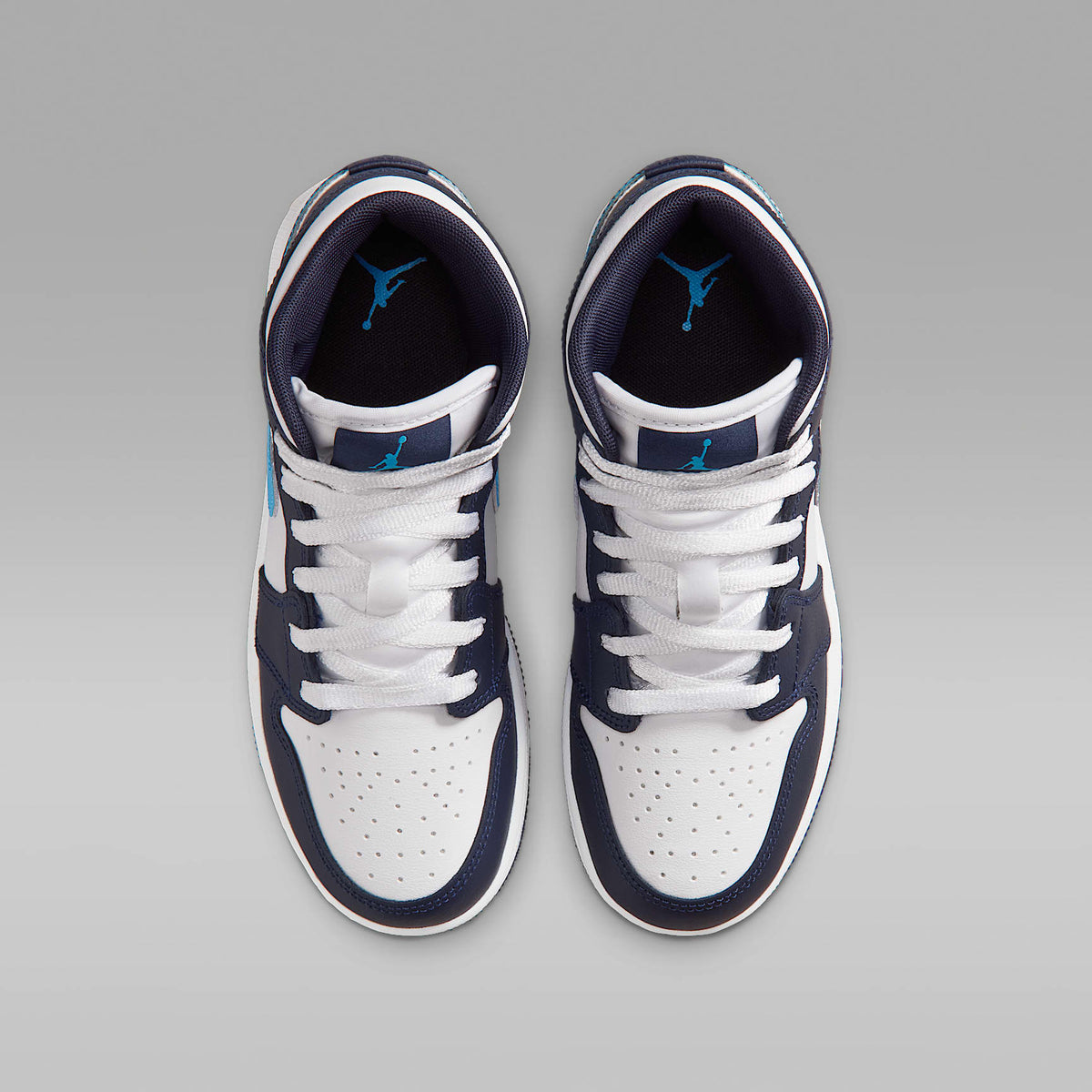 Air Jordan 1 Mid – Obsidiana/Blanco/Azul celeste oscuro – vista 4