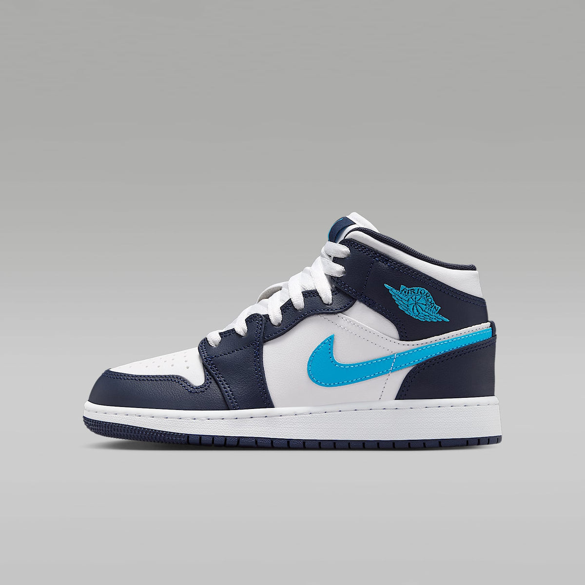 Air Jordan 1 Mid – Obsidiana/Blanco/Azul celeste oscuro – vista 1
