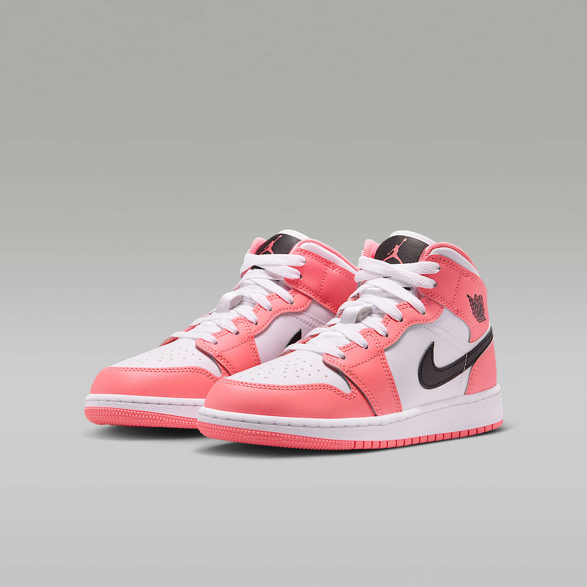 Air Jordan 1 Mid – Rosa mirada/Blanco/Negro – vista 5
