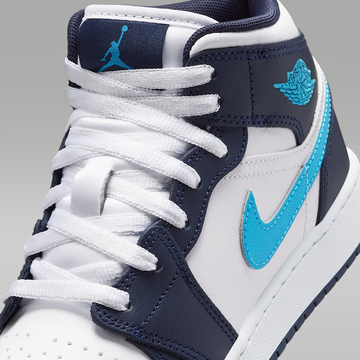 Air Jordan 1 Mid – Obsidiana/Blanco/Azul celeste oscuro – vista 7