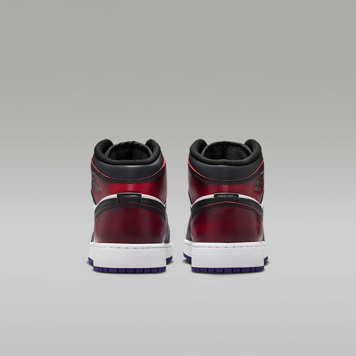 Air Jordan 1 Mid SE – Rojo genuino/Blanco/Morado cancha/Negro – vista 6