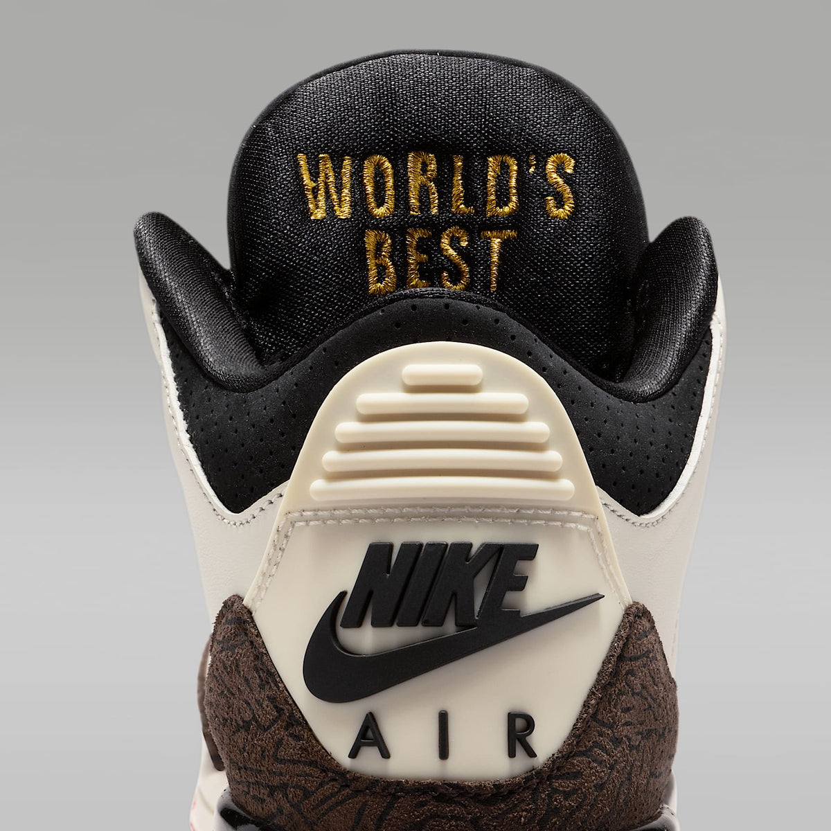 Air Jordan 3 "World's Best" – Vela/Rojo universitario/Marfil pálido/Negro – vista 9