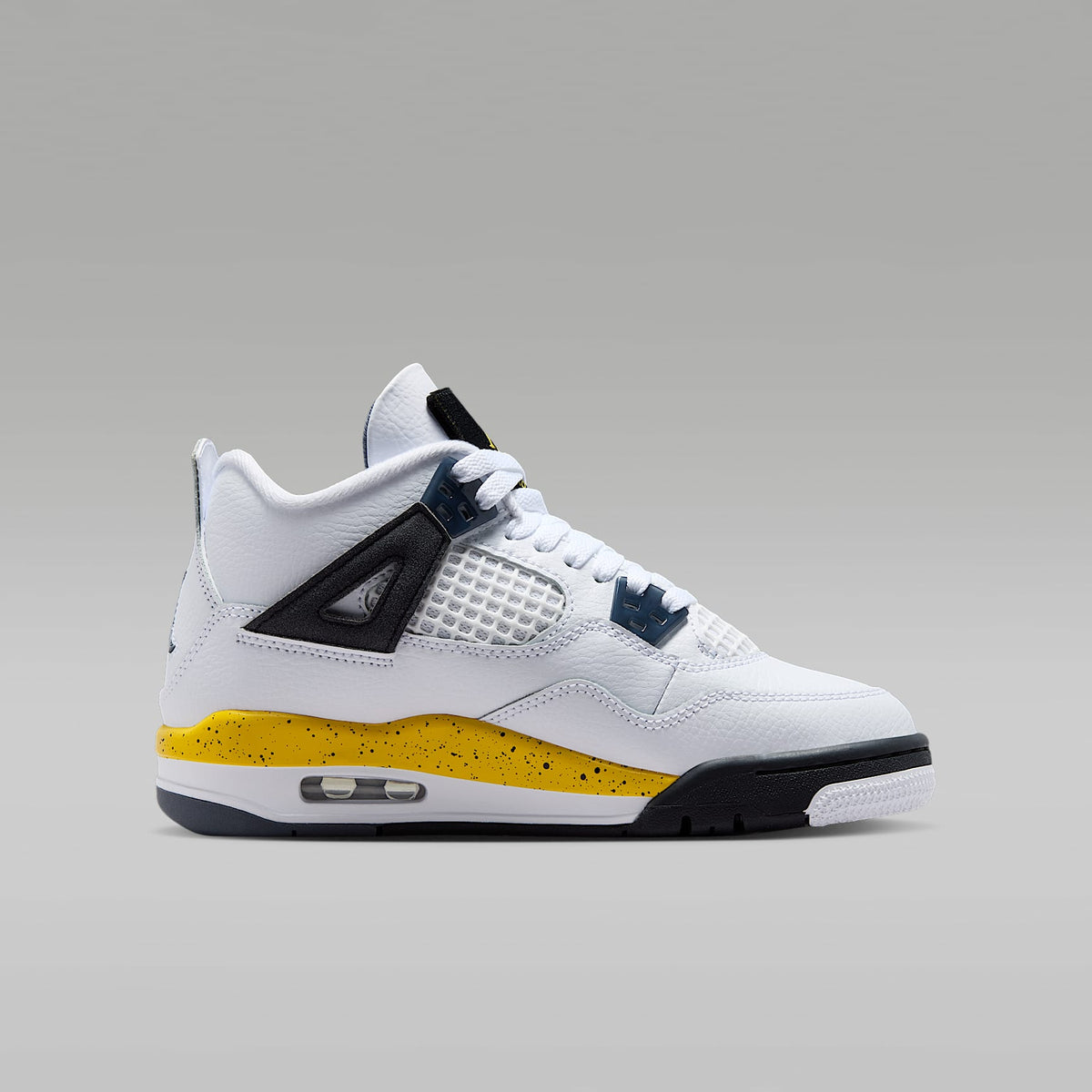 Air Jordan 4 Retro "Tour Yellow" – Blanco/Gris azul oscuro/Negro/Amarillo tour – vista 3