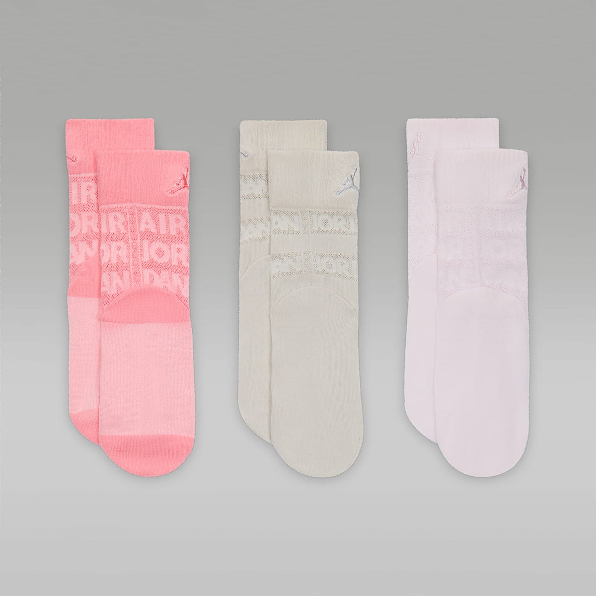Calcetas Micro para niños Air Jordan (3 pares) – Rosa perla – vista 3