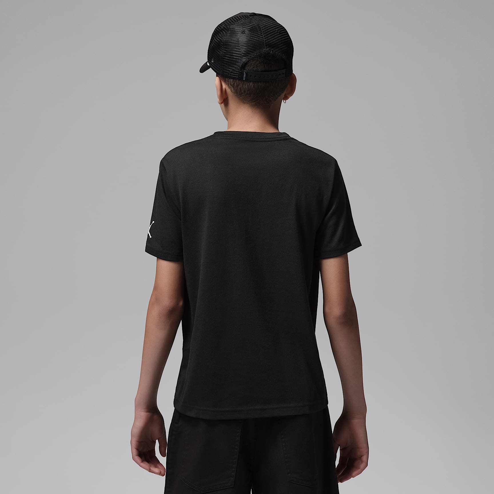 Playera para niños talla grande Plane Window Air Jordan – Negro – vista 2
