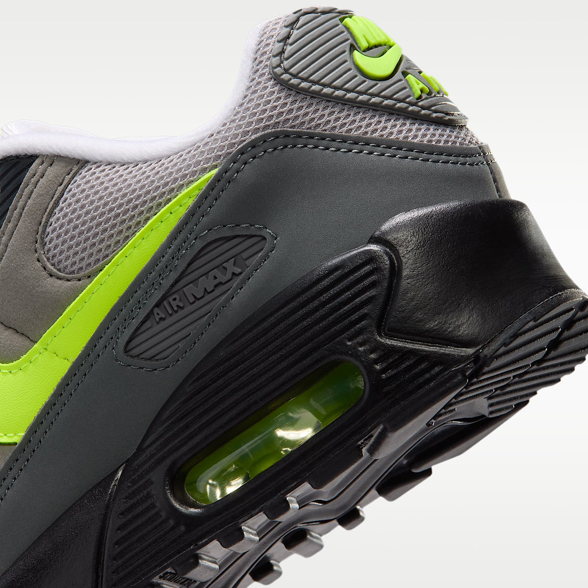 Nike Air Max 90 – Negro/Antracita/Carbón claro/Amarillo neón – vista 8