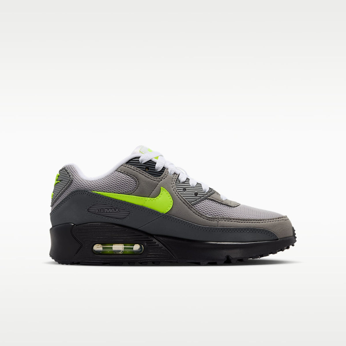 Nike Air Max 90 – Negro/Antracita/Carbón claro/Amarillo neón – vista 3