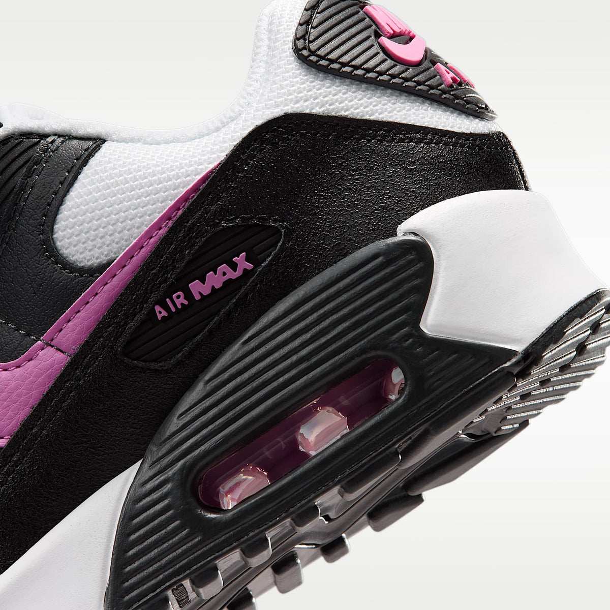 Nike Air Max 90 – Blanco/Negro/Antracita/Rosa alegre – vista 8