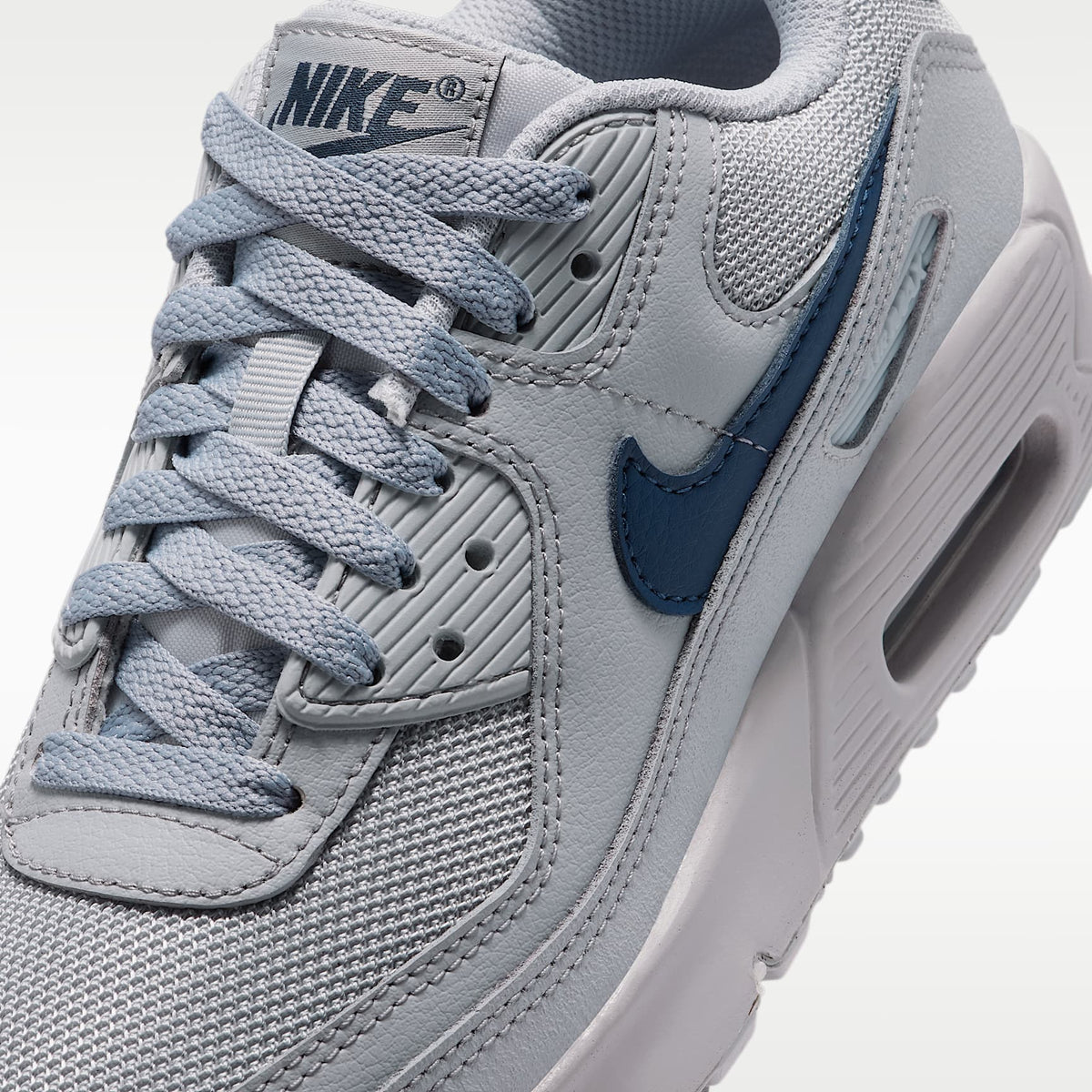 Nike Air Max 90 – Gris lobo/Gris lobo/Azul marino medianoche – vista 7