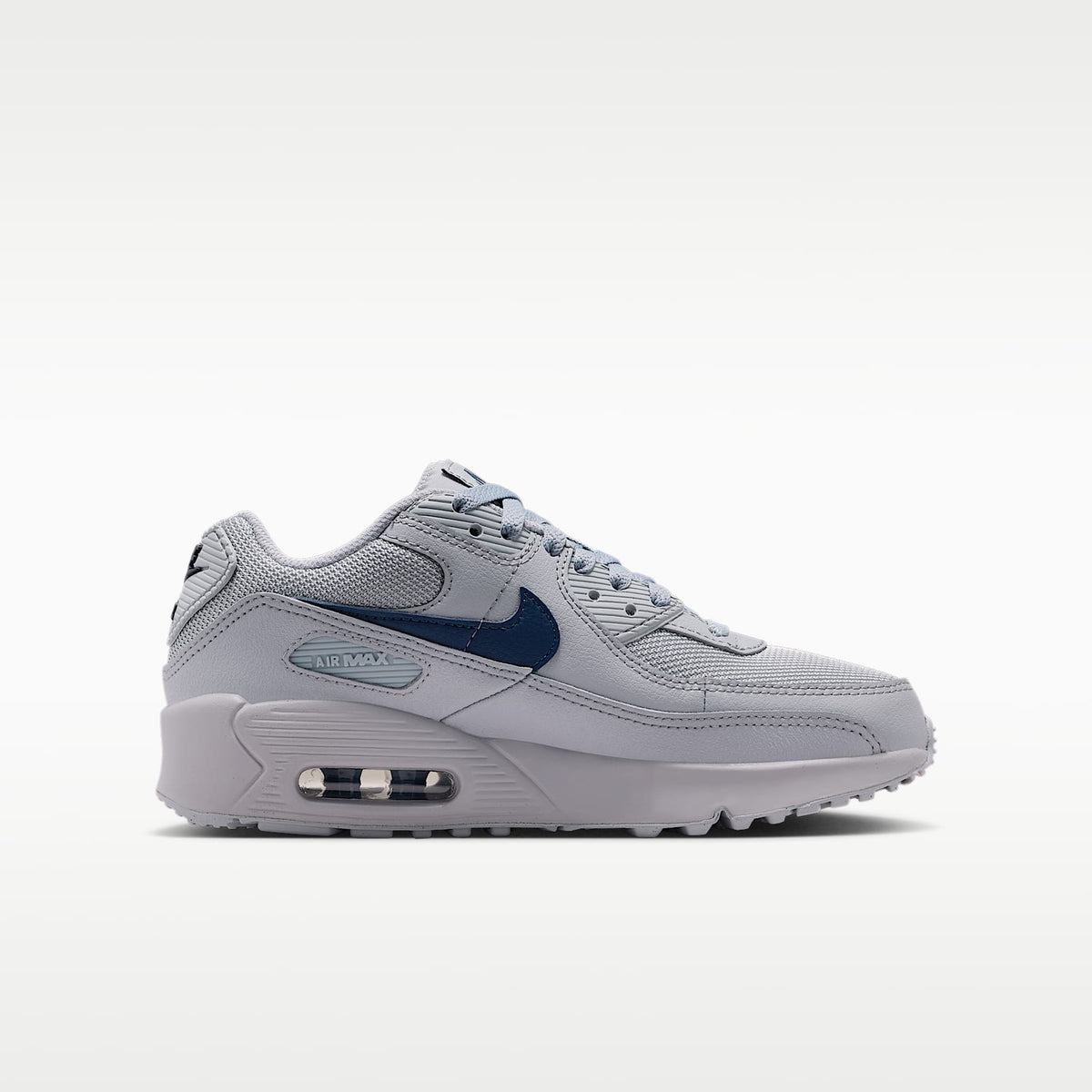 Nike Air Max 90 – Gris lobo/Gris lobo/Azul marino medianoche – vista 3