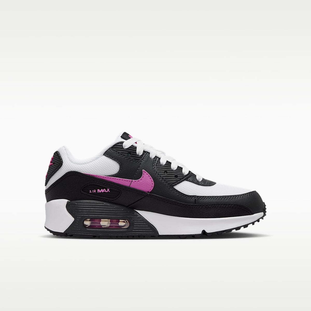 Nike Air Max 90 – Blanco/Negro/Antracita/Rosa alegre – vista 3