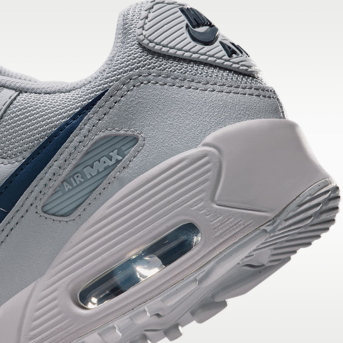 Nike Air Max 90 – Gris lobo/Gris lobo/Azul marino medianoche – vista 8