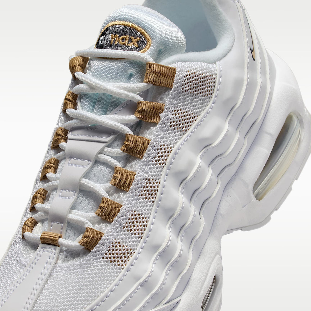 Nike Air Max 95 Big Bubble – Blanco/Negro/Gris perla/Oro metalizado – vista 7