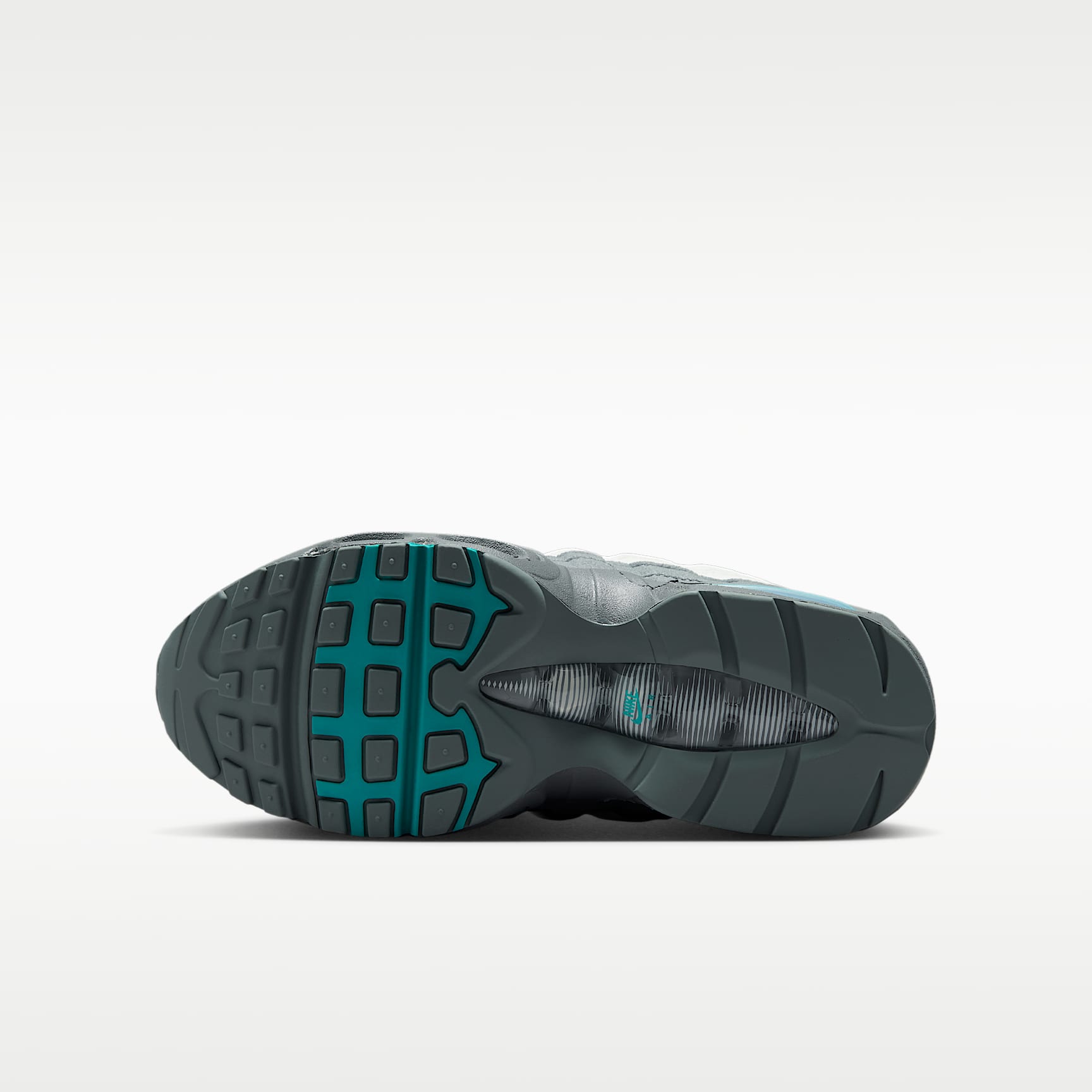 Nike Air Max 95 Big Bubble – Blanco cumbre/Gris humo/Gris humo oscuro/Cactus empolvado – vista 2