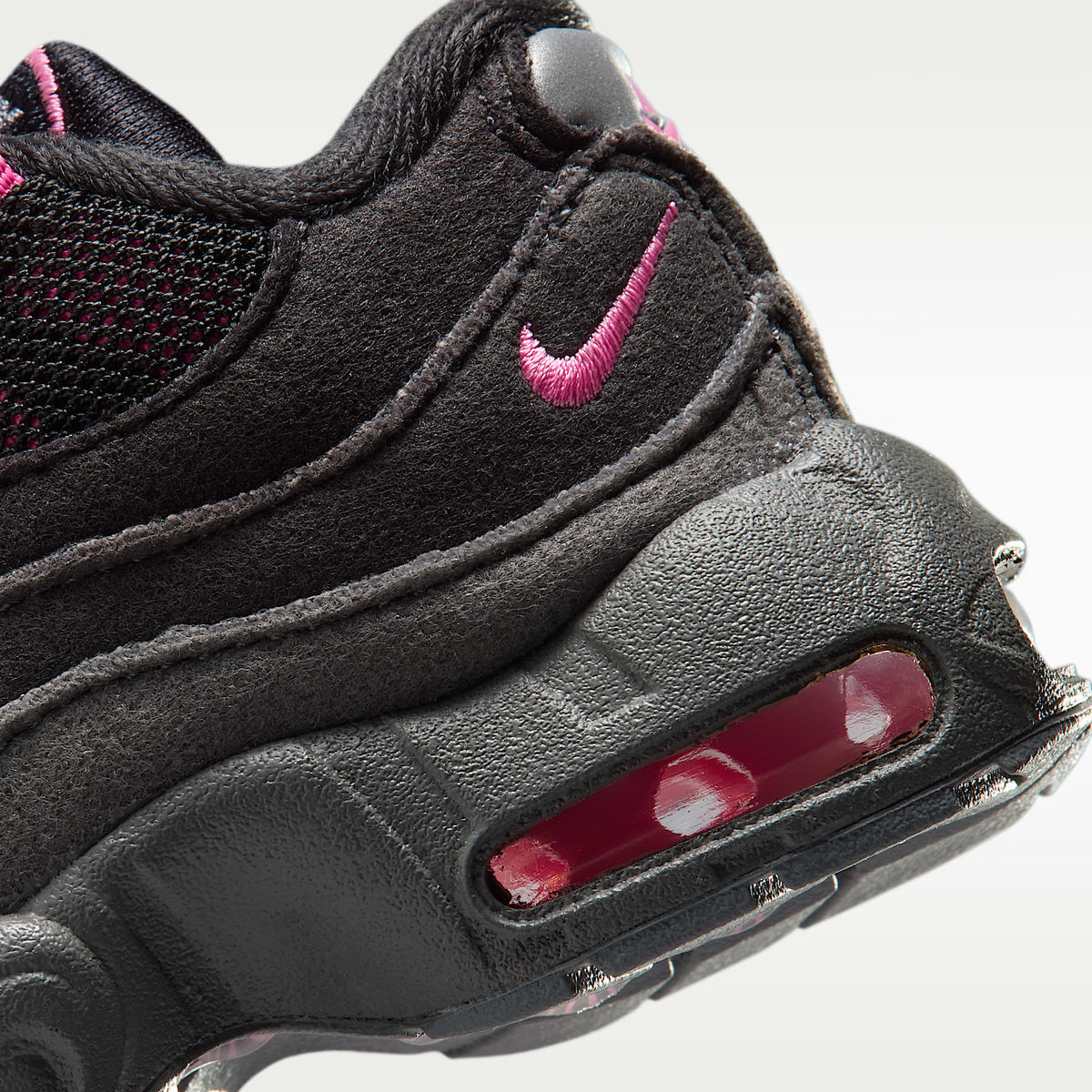 Nike Little Max '95 – Negro/Gris azulado/Gris hierro/Rosa alegre – vista 8