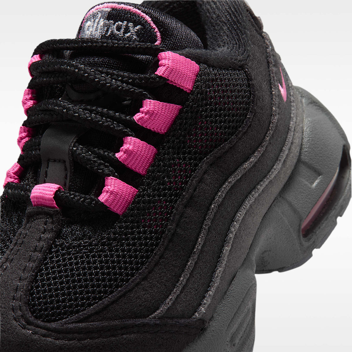 Nike Little Max '95 – Negro/Gris azulado/Gris hierro/Rosa alegre – vista 7
