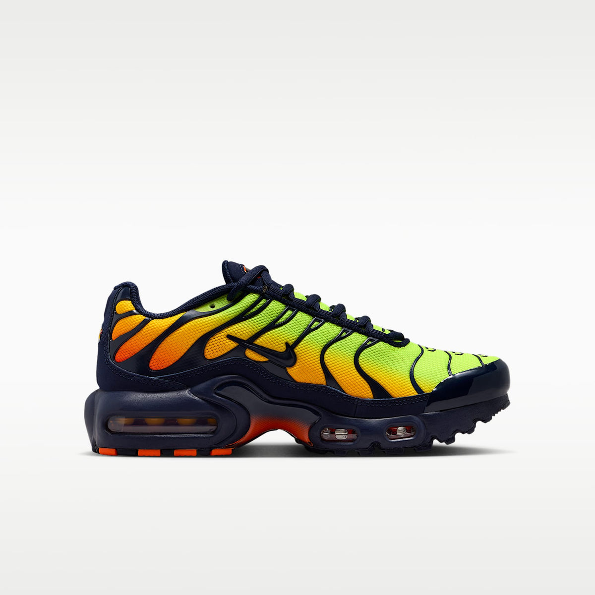 Nike Air Max Plus – Veneno limón/Hipercarmesí/Naranja láser/Azul oscuro – vista 3