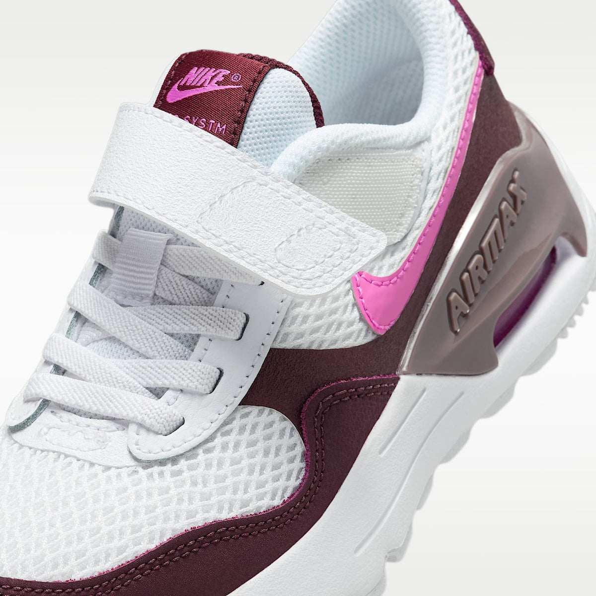 Nike Air Max SYSTM – Blanco/Burdeos enérgico/Violeta mineral/Rosa alegre – vista 7